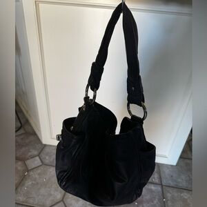 Coach Parker Hobo Handbag in black leather
